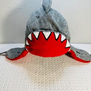 Kids Shark Hat with Fins and Teeth Fun Costume Accessory - Ear Covers, Comfy,